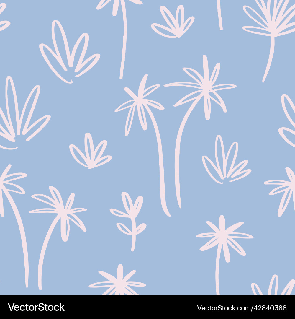 Palm tree seamless pattern Palm tree seamless pattern vector image