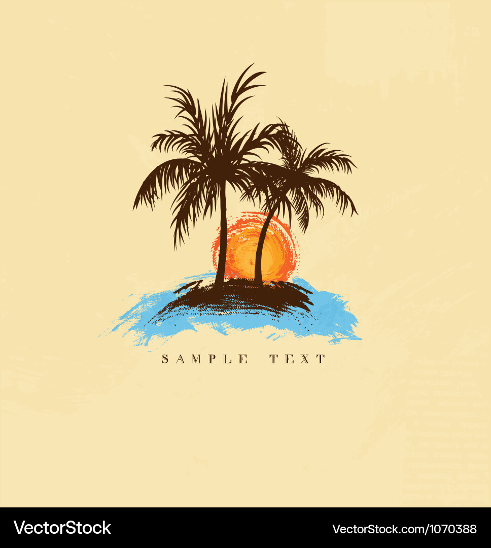 Palm trees Royalty Free Vector Image - VectorStock