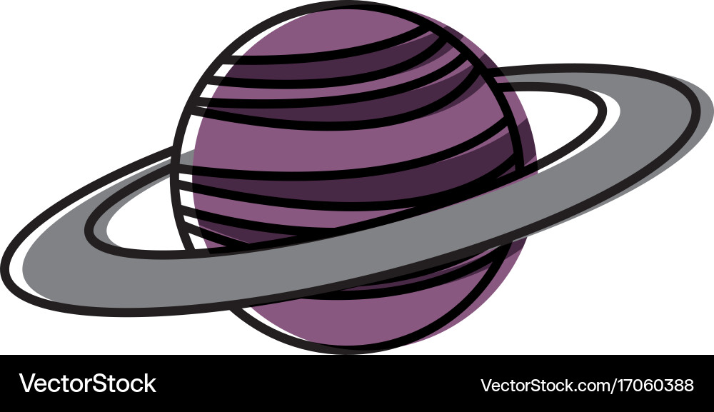 Planet saturn with planetary ring system astronomy Vector Image
