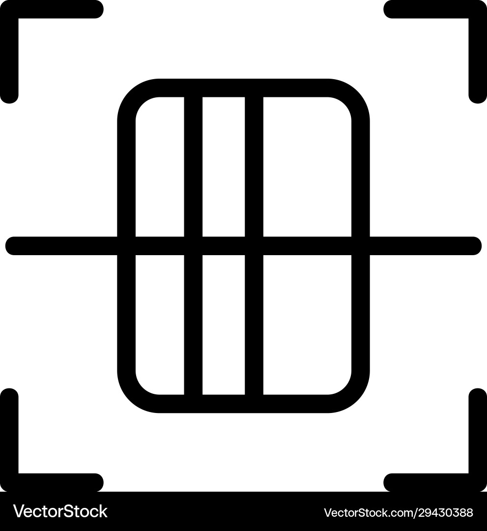Scanner map icon isolated contour symbol Scanner map icon isolated contour symbol vector image