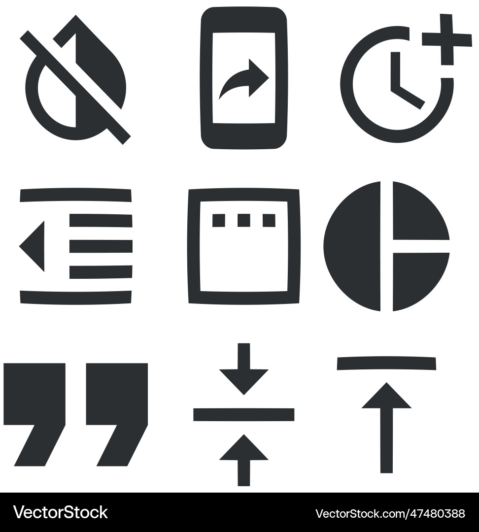 Set of 9 icons editor collection thin line web Set of 9 icons editor collection thin line web Vector Image