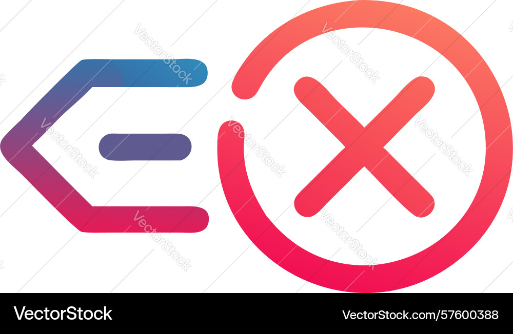 Time canceled clock with cross mark Vector Image
