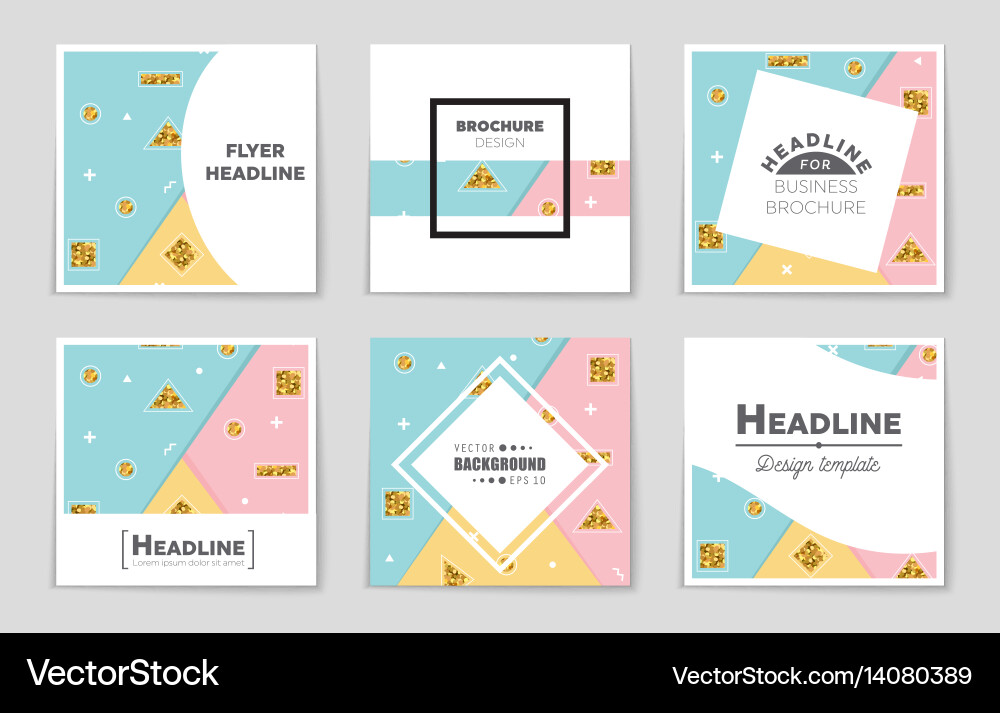 Abstract layout background set for art Vector Image