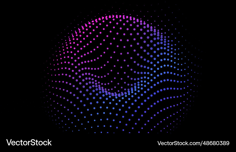 Abstract waveform net pulsating hole dots nodes Abstract waveform net pulsating hole dots nodes vector image