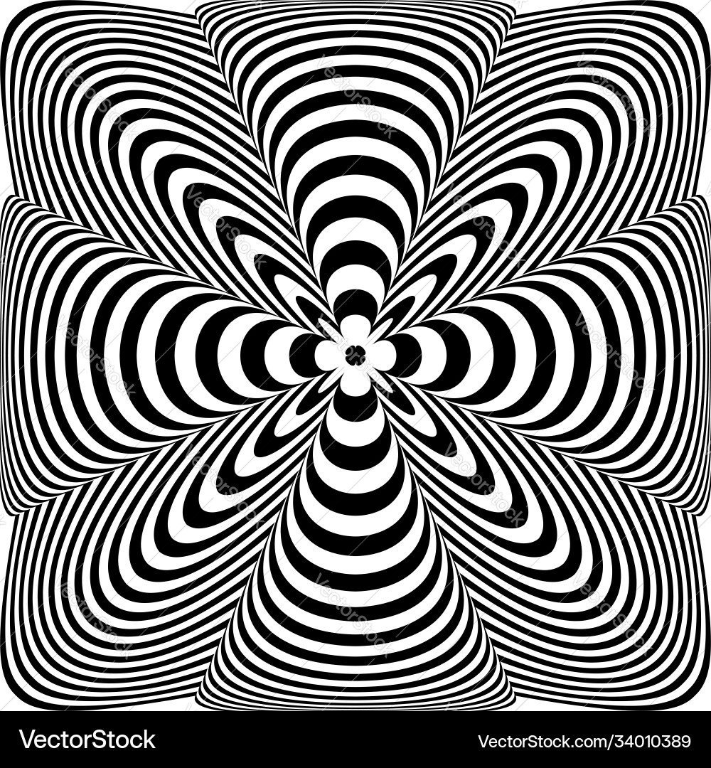 Dynamic Op Art Pattern Vector Image