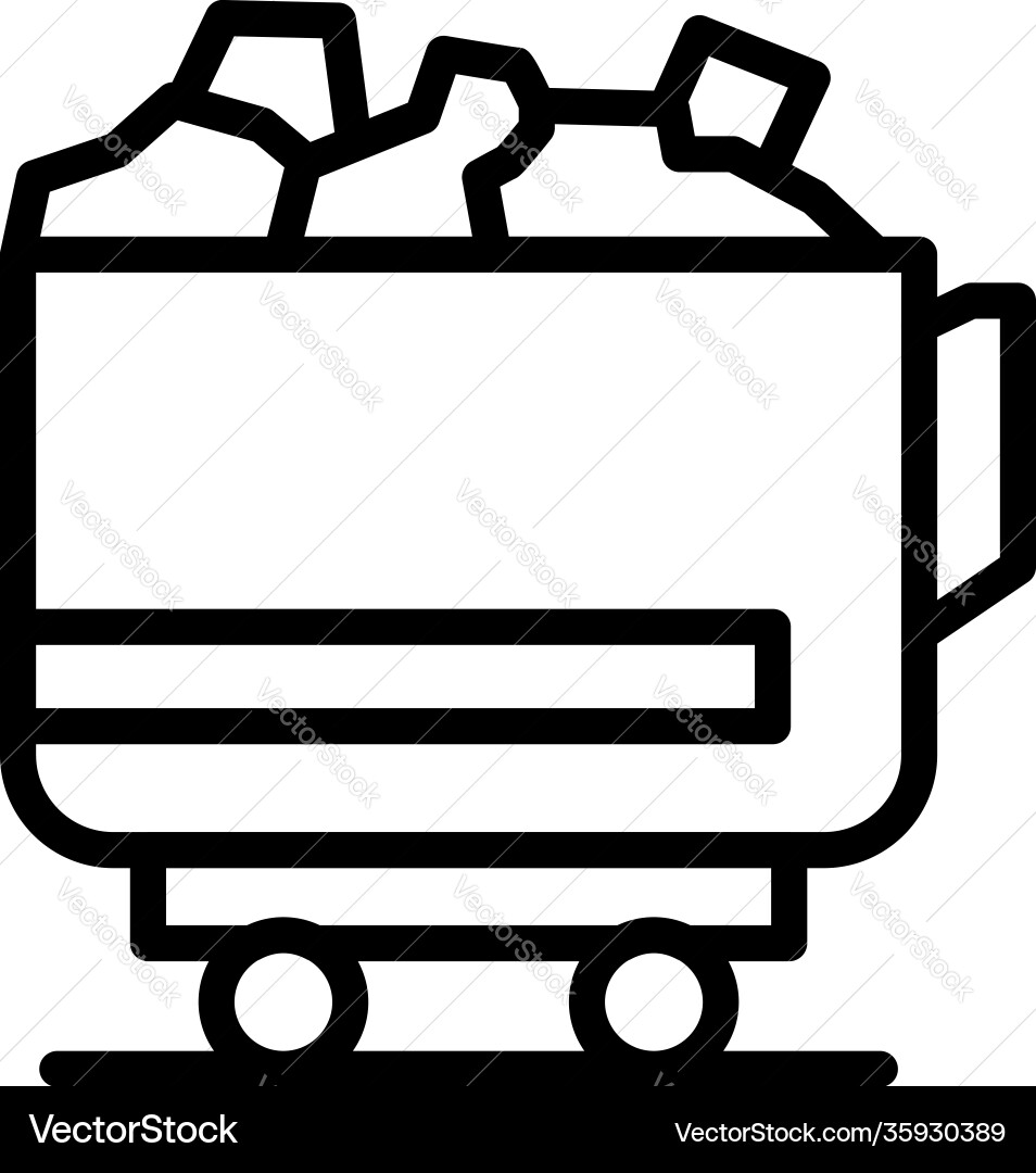 Garbage container icon outline style Garbage container icon outline style Vector Image