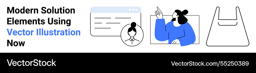 Modern design elements with professional user vector image