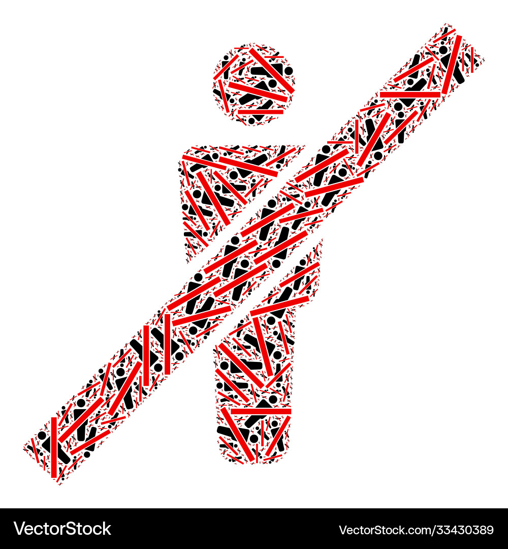 Remove man fractal composition items Vector Image
