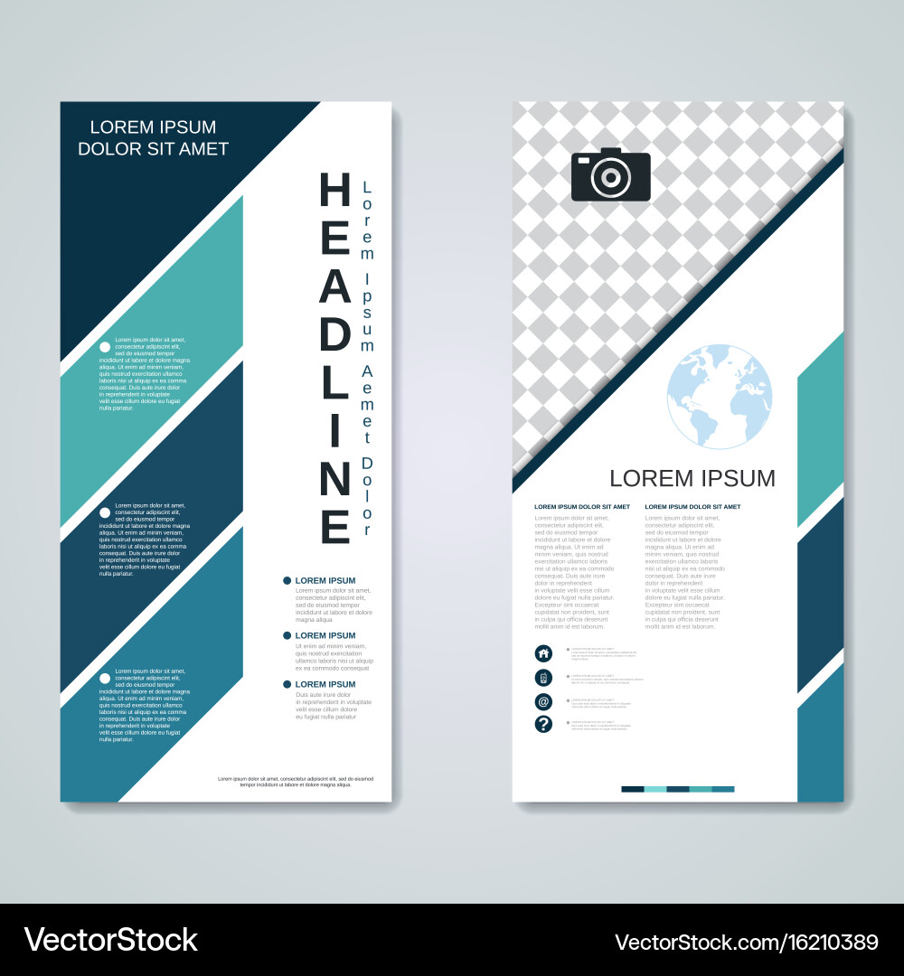 Roll-Up Banner Template Vector Image