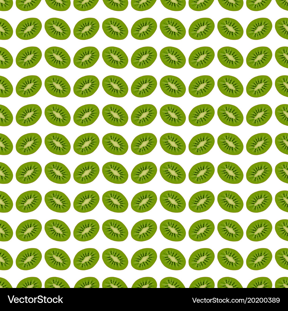 Seamless pattern background kiwi vector image