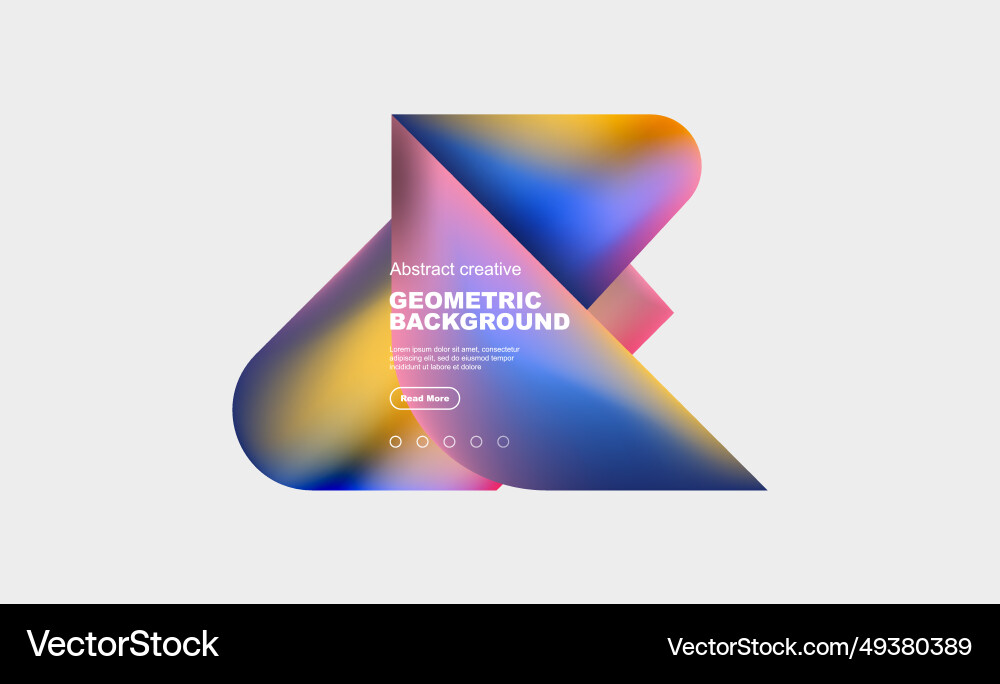 Square and triangle design with fluid gradients vector image