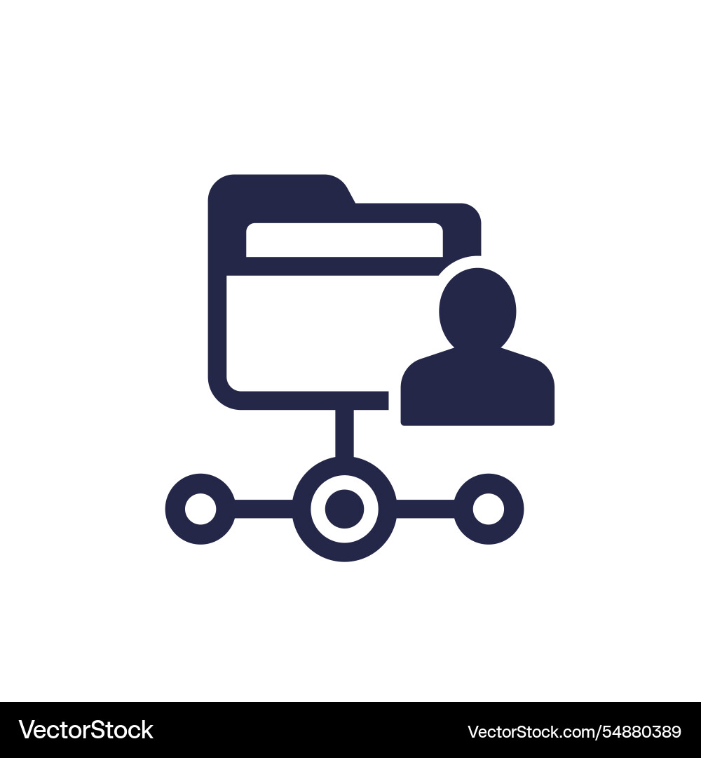 User directory folder icon on white vector image