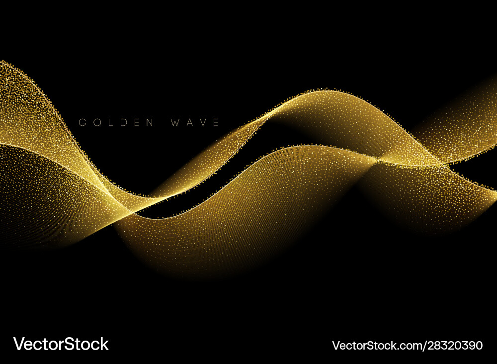 Abstract shiny color gold wave design element Abstract shiny color gold wave design element vector image
