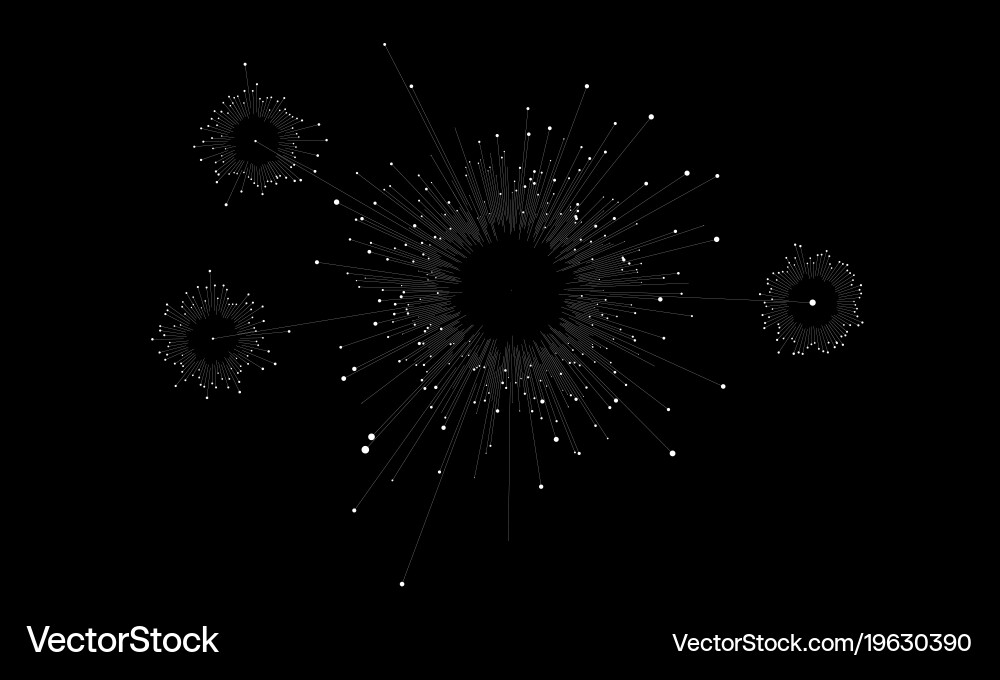 Big data circular visualization futuristic vector image
