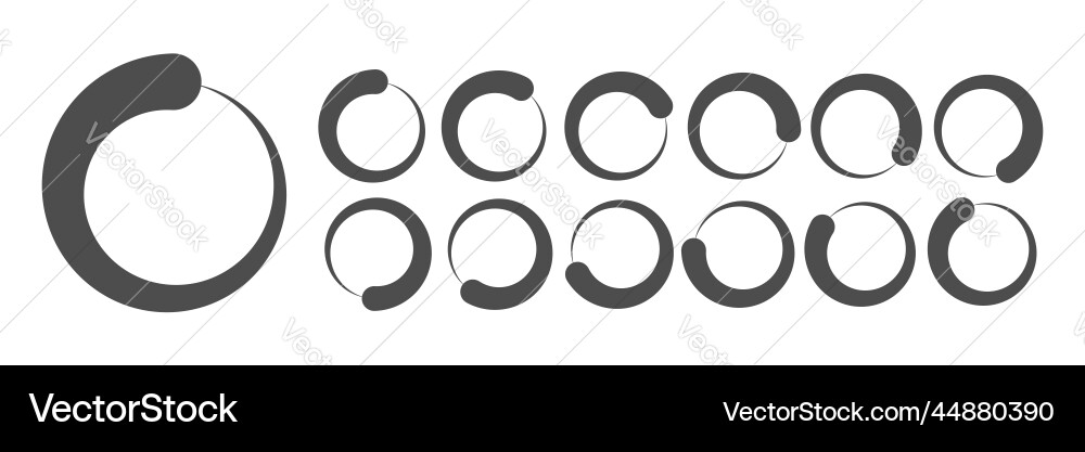Circular loading buffering icons Circular loading buffering icons vector image