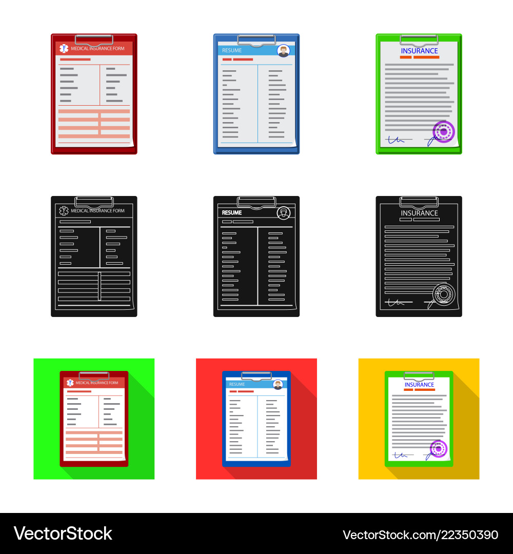 Isolierte Objekt von Form und Dokument-Icon-Set Isolierte Objekt von Form und Dokument-Icon-Set vektorbild