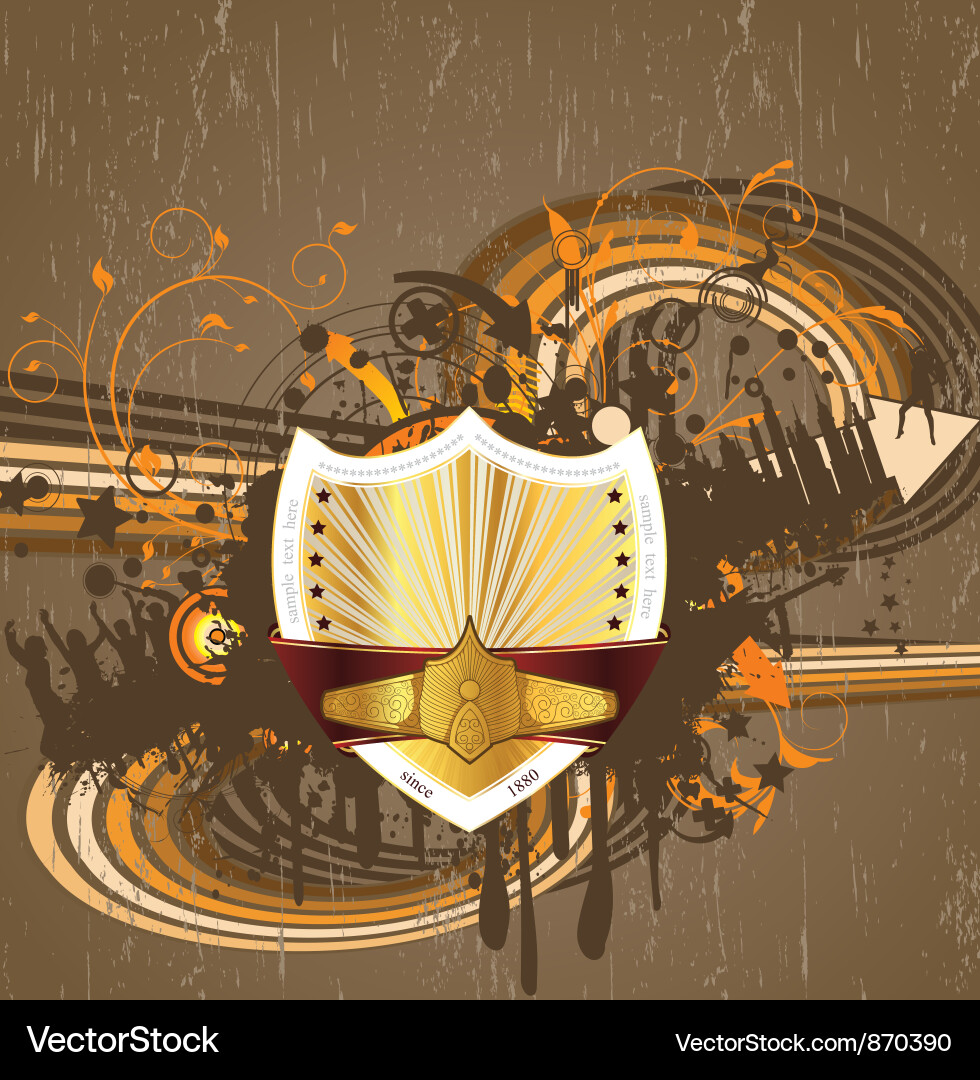 Label with grunge background Vector Image
