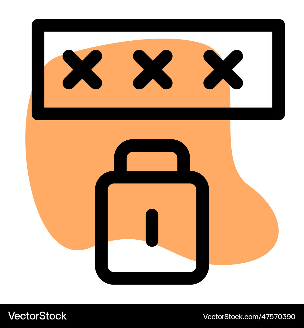 Password used for encrypting software Vector Image