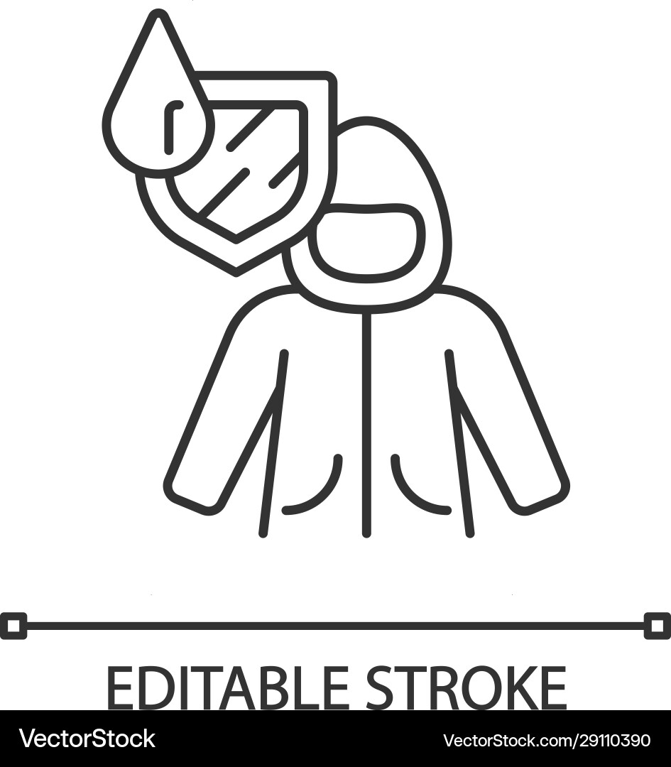 Raincoat linear icon Royalty Free Vector Image