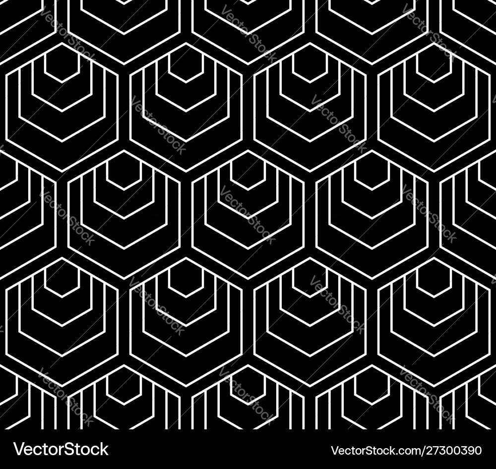 Seamless hexagons pattern Seamless hexagons pattern Vector Image