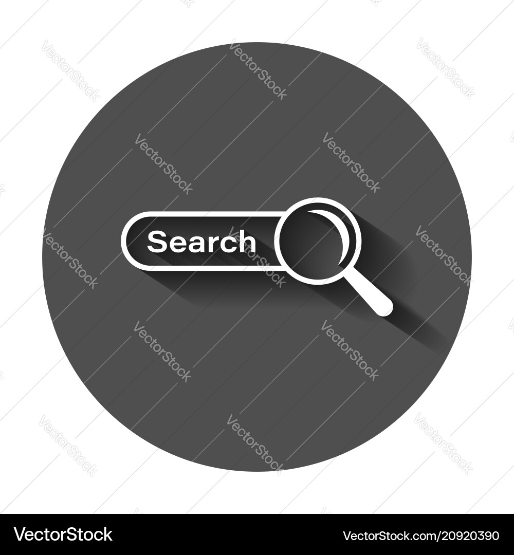 Search bar ui element icon in flat style Search bar ui element icon in flat style vector image