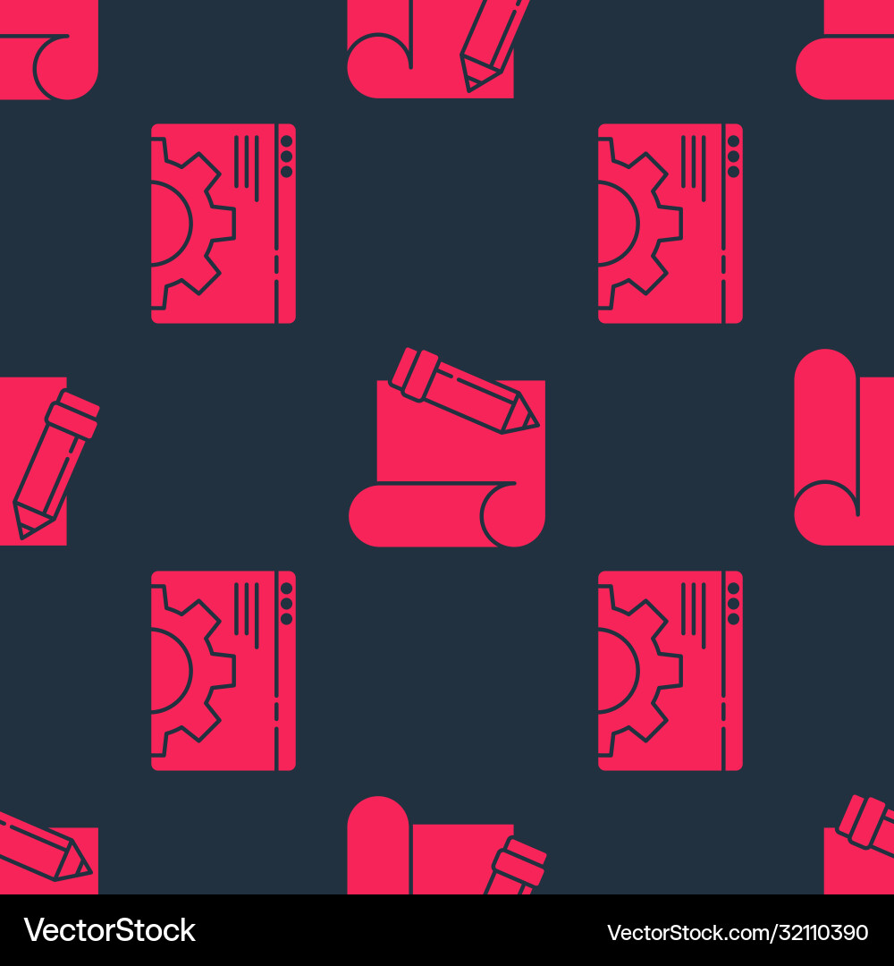 Set browser setting and graphing paper pencil Set browser setting and graphing paper pencil Vector Image