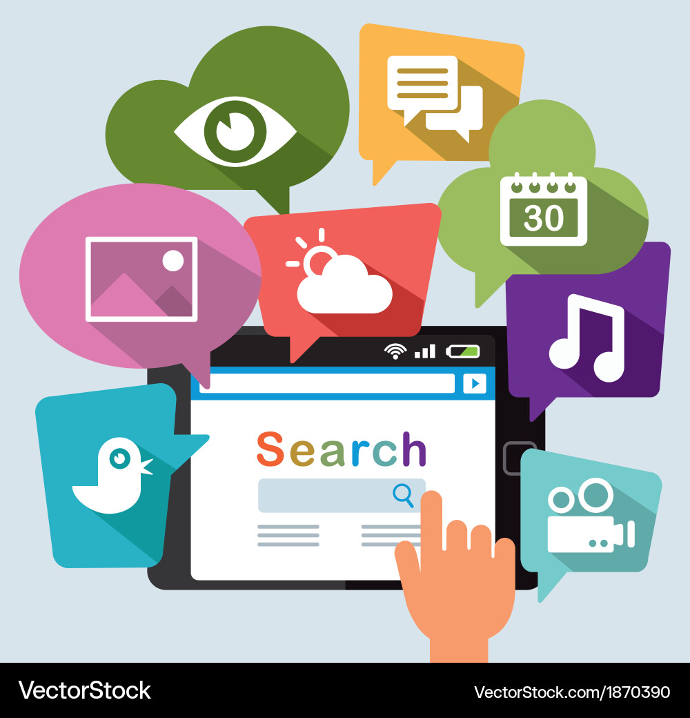 Tablet Cloud Computing vector image
