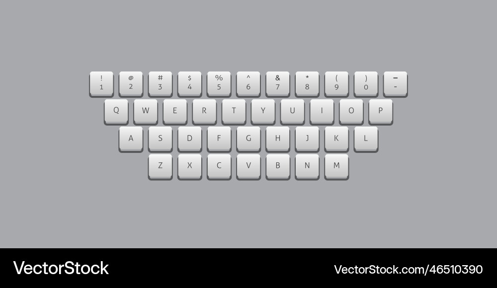 White computer keyboard button layout template White computer keyboard button layout template vector image