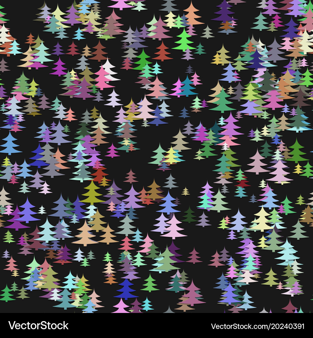 Abstract random pine tree pattern background Vector Image