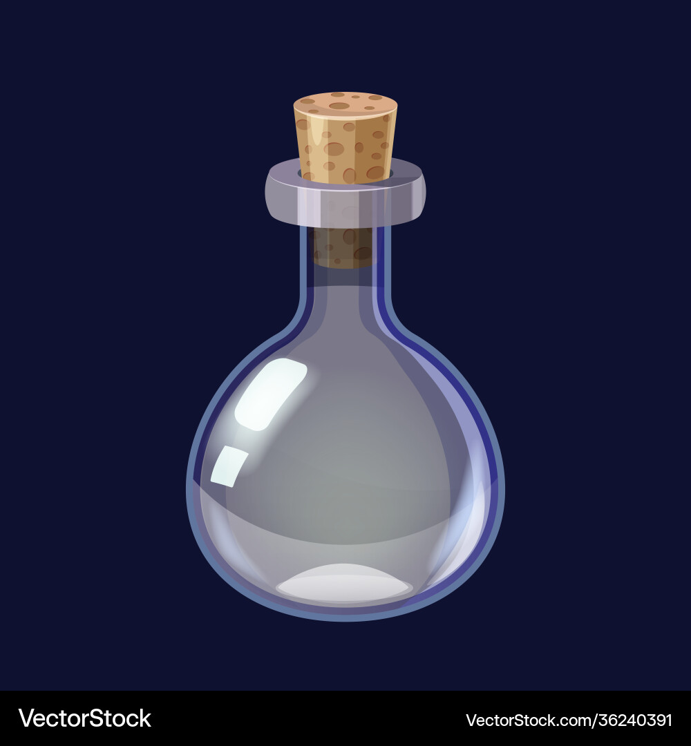 Bottle empty game icon gui Bottle empty game icon gui vector image
