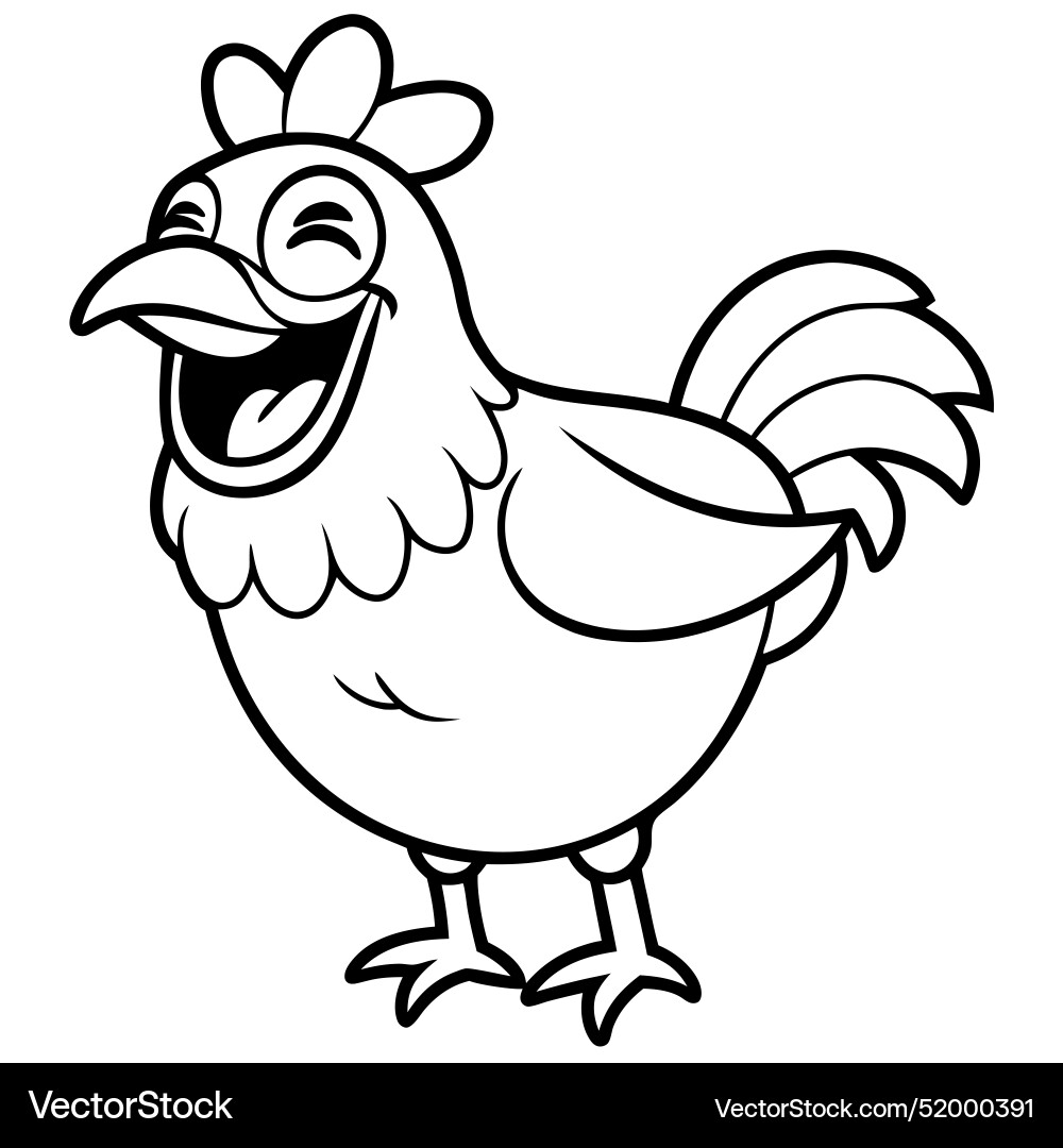 Chicken Laughs Icon Royalty Free Vector Image Vectorstock