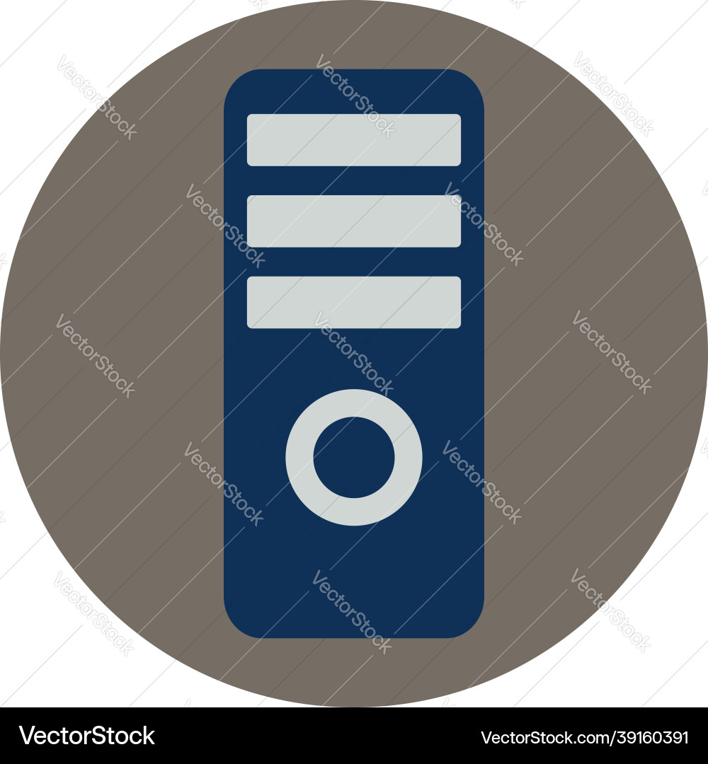 Computer system unit on a white background vector image