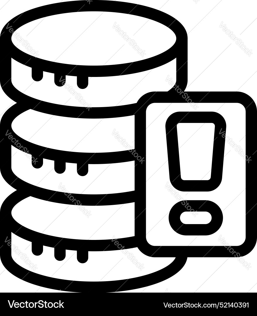 Datenbank mit Warnmeldung Symbol Datenfehler Datenbank mit Warnmeldung Symbol Datenfehler vektorbild