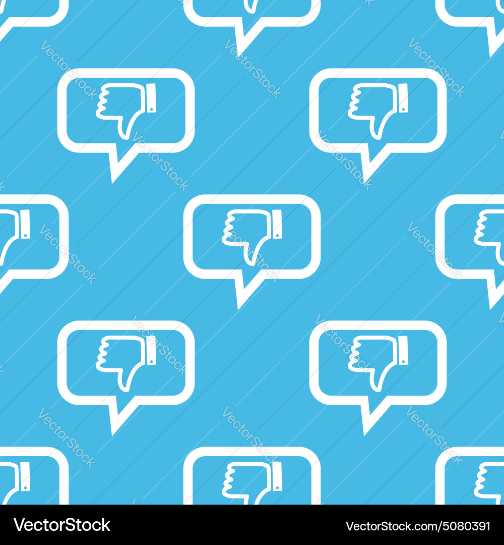 Dislike message pattern Vector Image