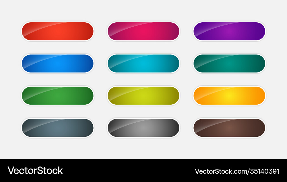 Glossy web buttons isolated vector image