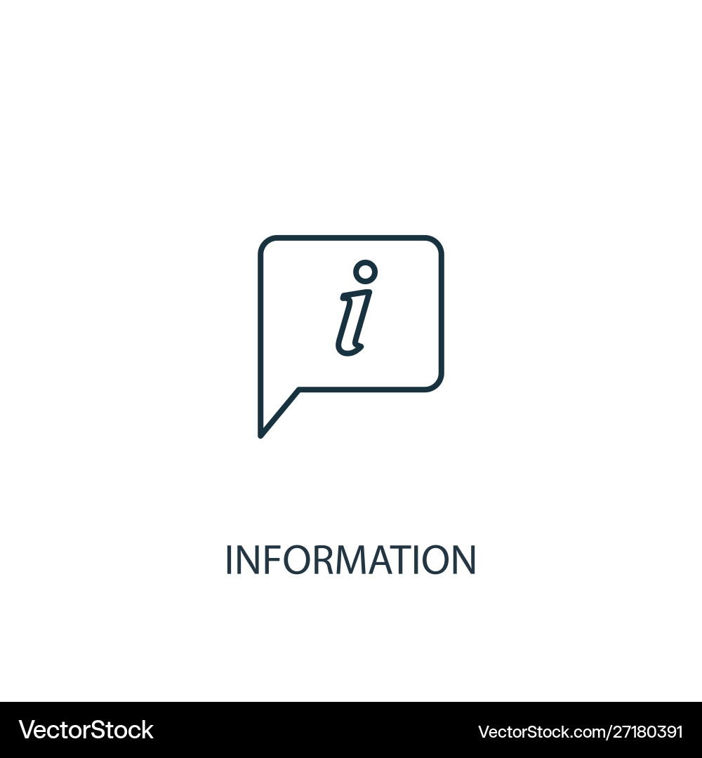 Information concept line icon simple element vector image