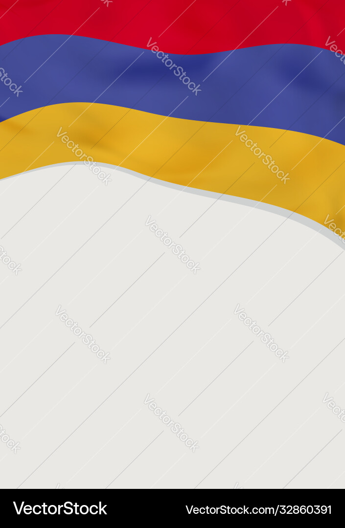 Leaflet design with flag armenia template Vector Image