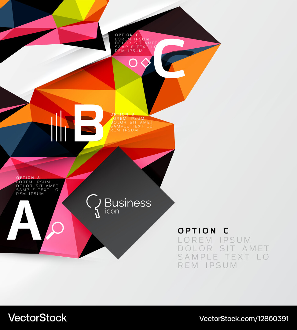 Low poly polygonal triangle abstract background Vector Image