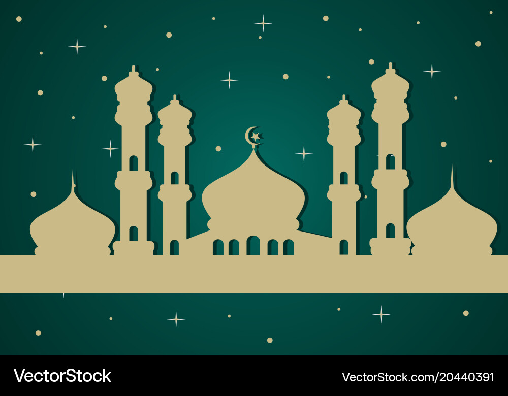 Mosque islamic logo Royalty Free Vector Image - VectorStock