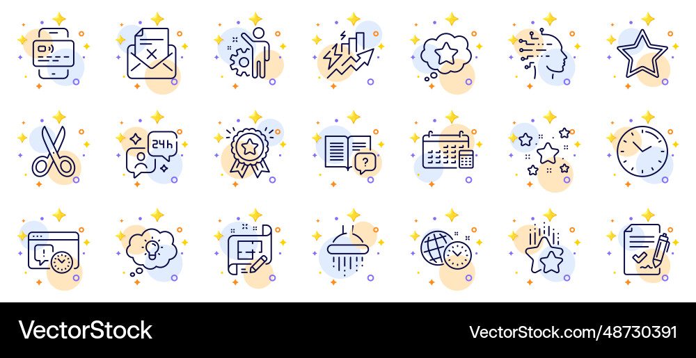 Outline set of instruction manual consumption Vector Image