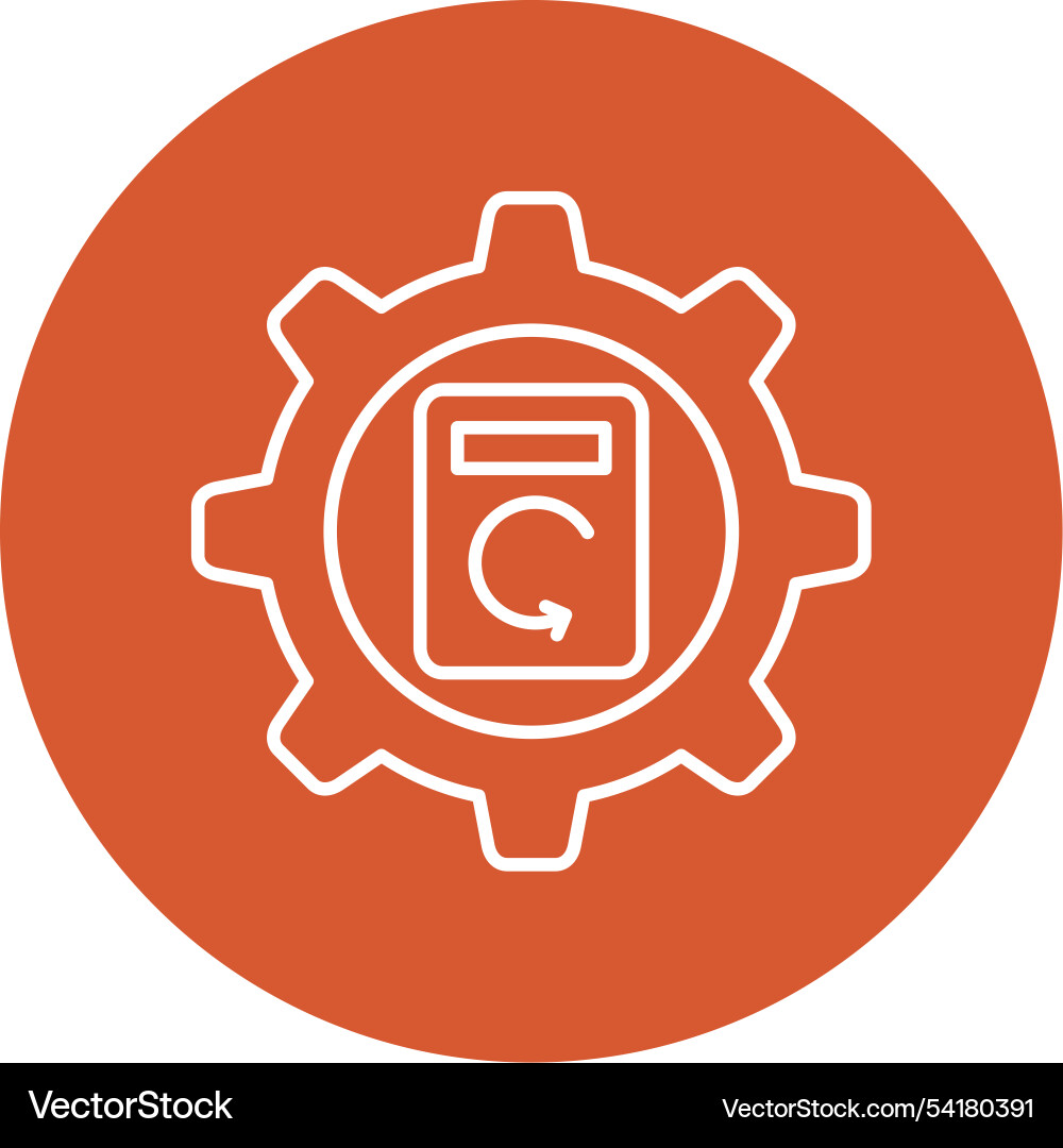 Process data line circle icon Vector Image