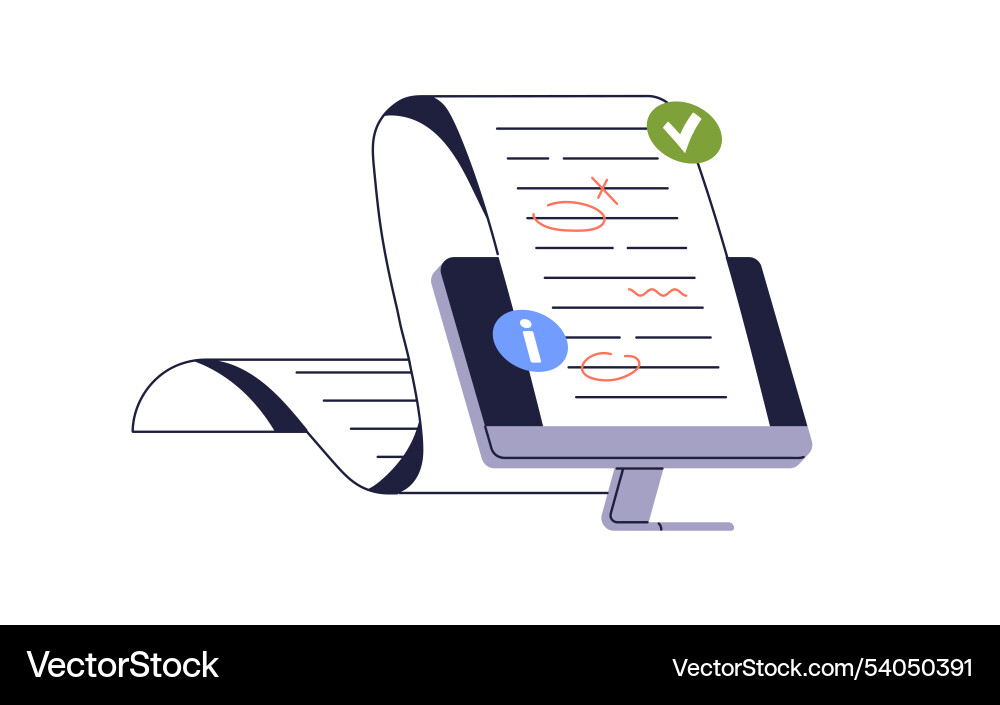 Proofreading and document editing concept Proofreading and document editing concept vector image