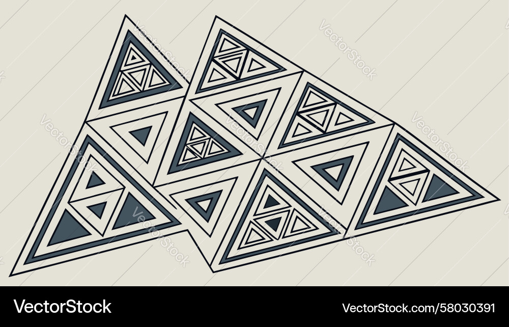 Stacked Geometric Triangle Pattern Vector Image