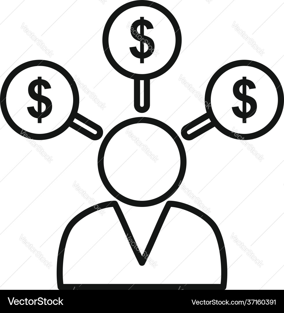 Trader scheme icon outline style Trader scheme icon outline style vector image
