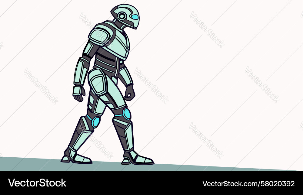 Advanced Combat Robot Vector Image