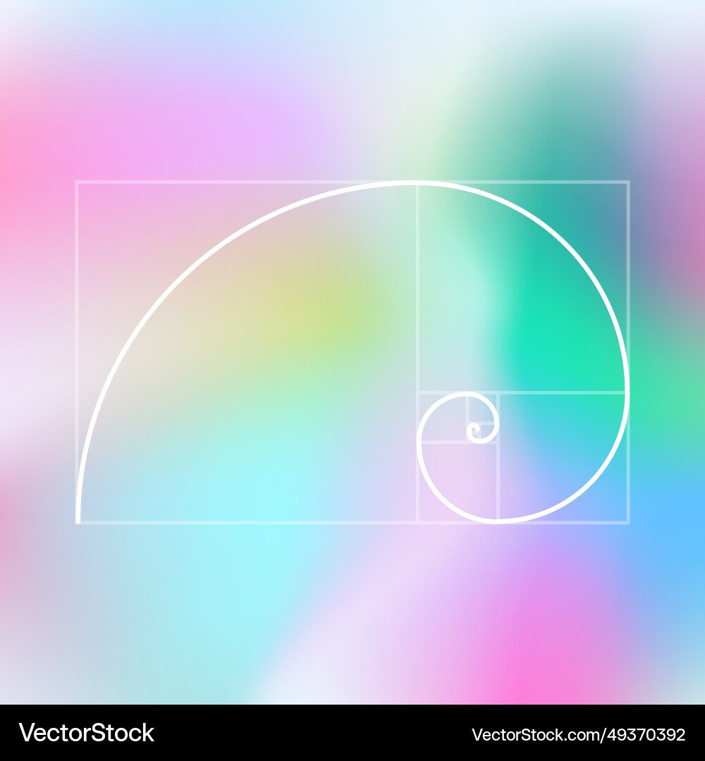 Background with golden ratio proportion fibonacci Background with golden ratio proportion fibonacci vector image