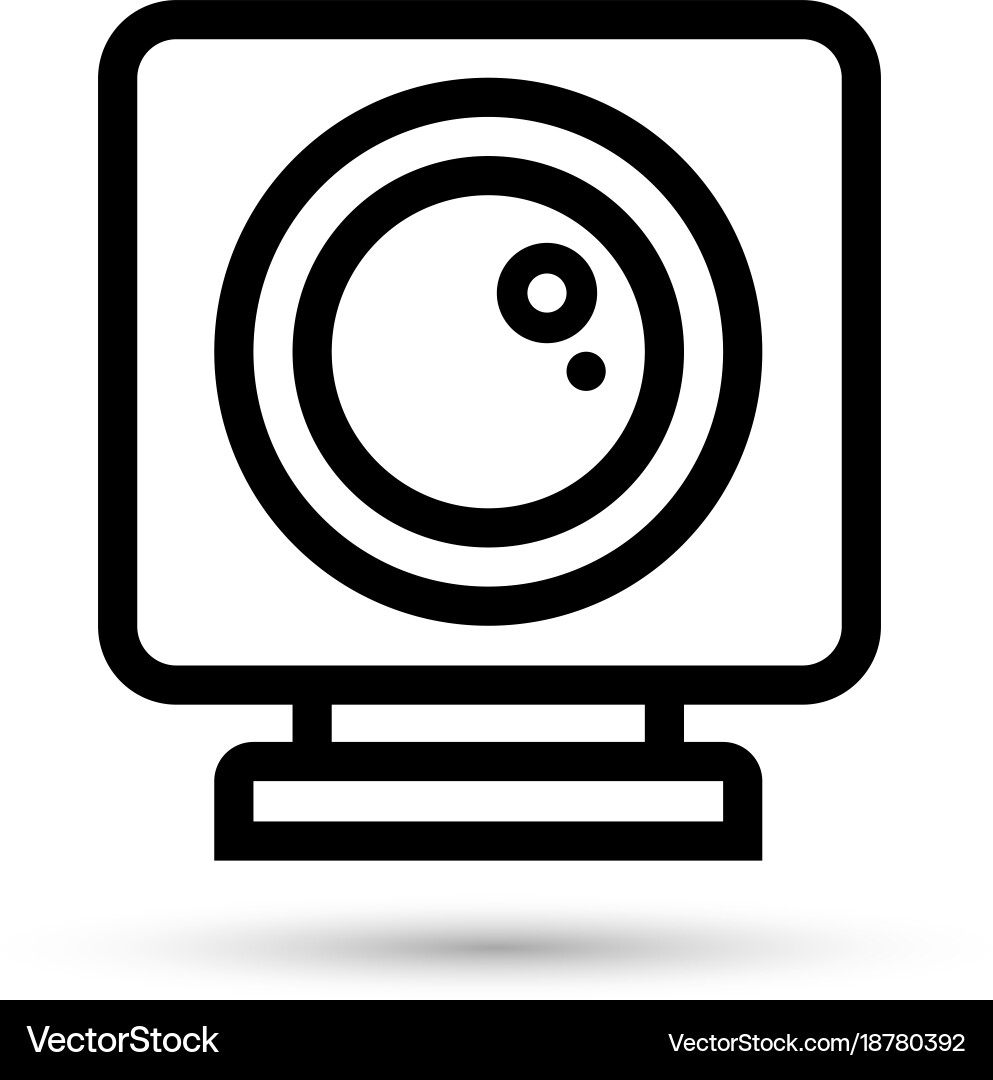 Desktop web camera linear icon Vector Image