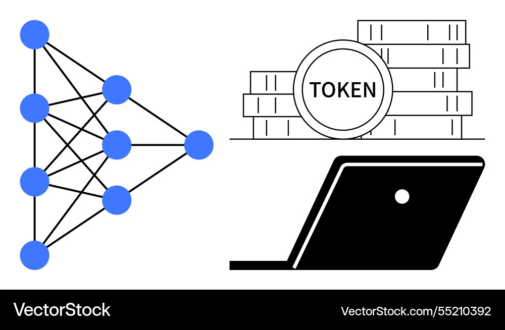 Digital transformation blockchain networks Digital transformation blockchain networks vector image