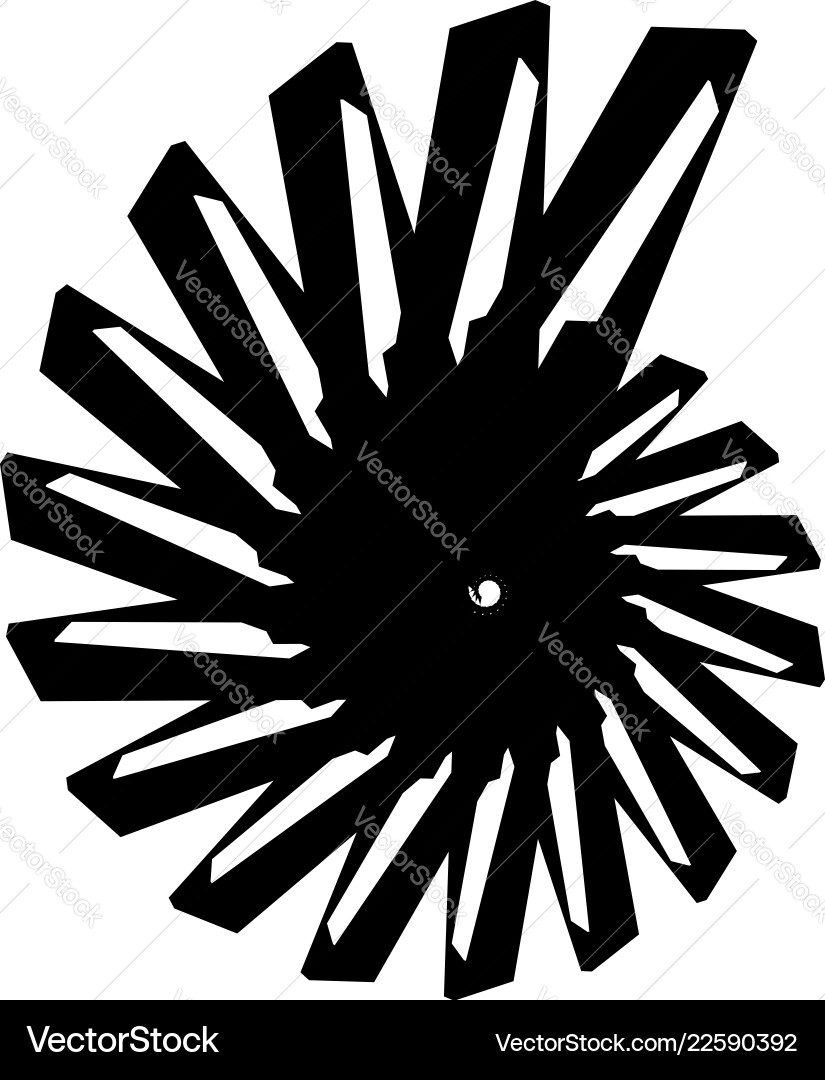 Geometric circular spiral abstract angular edgy Geometric circular spiral abstract angular edgy vector image