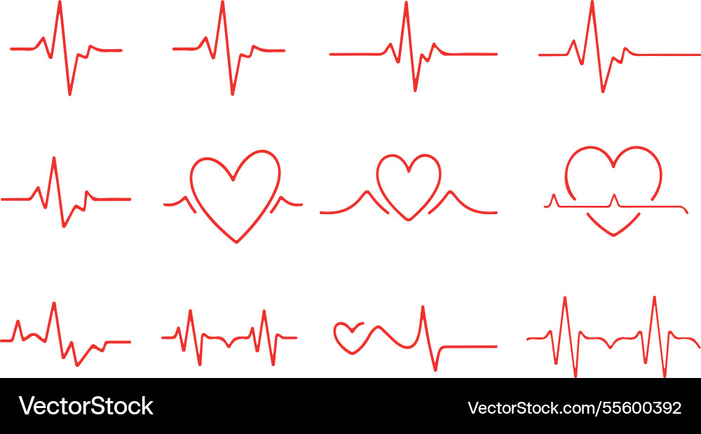 Herzfrequenzmesser Herzfrequenzmessung ekg Pulsspur Herzfrequenzmesser Herzfrequenzmessung ekg Pulsspur vektorbild